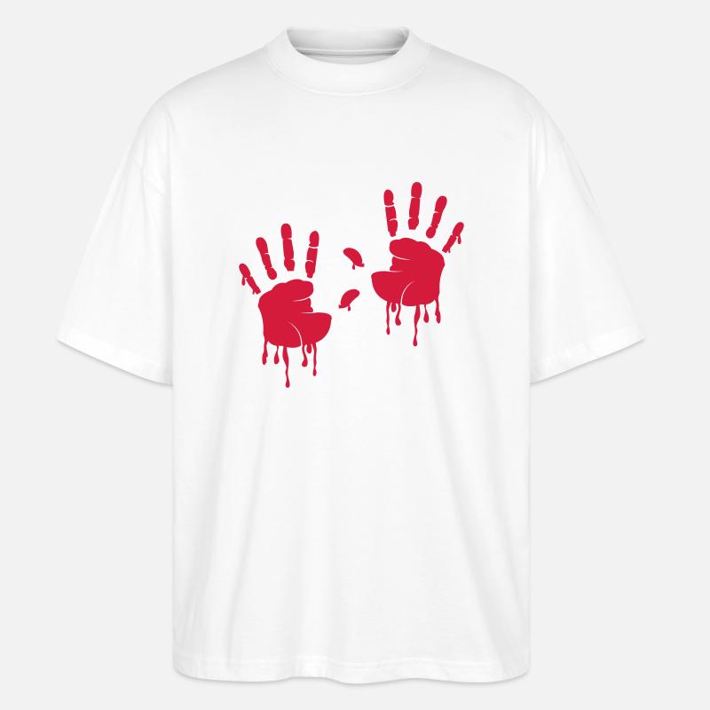 blutende_haende - Stanley/Stella Oversized Unisex Bio T-Shirt Blaster 2.0 - Weiß