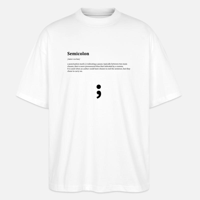 semicolon - Stanley/Stella Oversized Unisex Bio T-Shirt Blaster 2.0 - Weiß