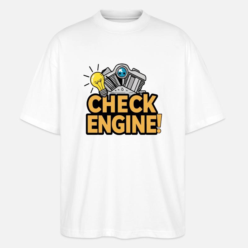 Motor prüfen - Stanley/Stella Oversized Unisex Bio T-Shirt Blaster 2.0 - Weiß