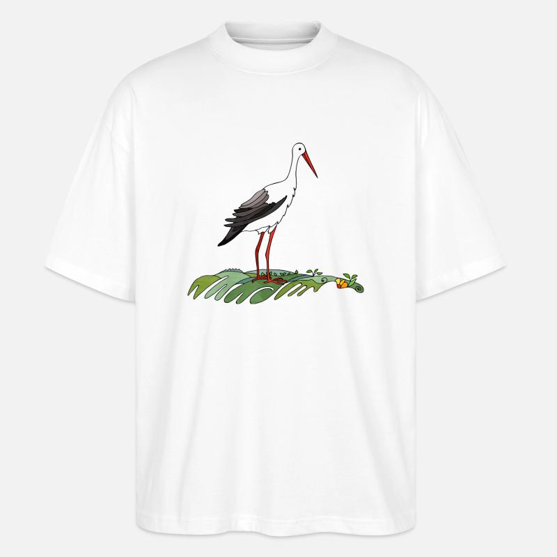 Storchenvogel - Stanley/Stella Oversized Unisex Bio T-Shirt Blaster 2.0 - Weiß