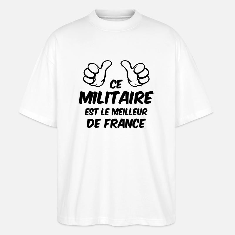 BESTES MILITÄR - Stanley/Stella Oversized Unisex Bio T-Shirt Blaster 2.0 - Weiß