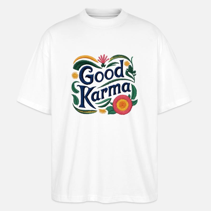 Gutes Karma - Stanley/Stella Oversized Unisex Bio T-Shirt Blaster 2.0 - Weiß