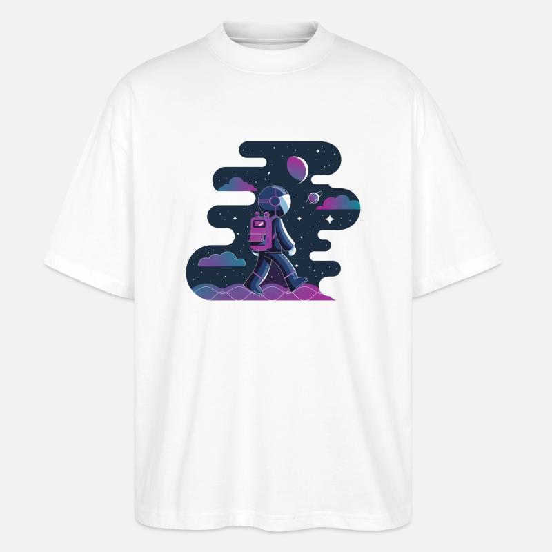 Himmlischer Wanderer - Stanley/Stella Oversized Unisex Bio T-Shirt Blaster 2.0 - Weiß