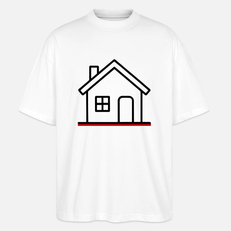 Haus Symbol - Stanley/Stella Oversized Unisex Bio T-Shirt Blaster 2.0 - Weiß