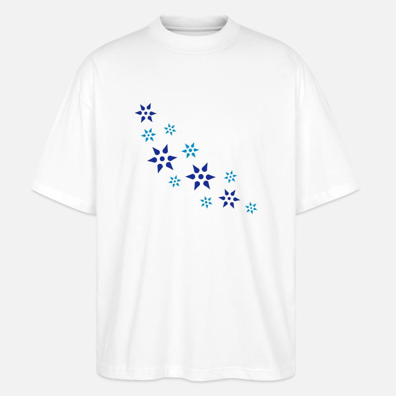 Schneeflocken - Stanley/Stella Oversized Unisex Bio T-Shirt Blaster 2.0 - Weiß