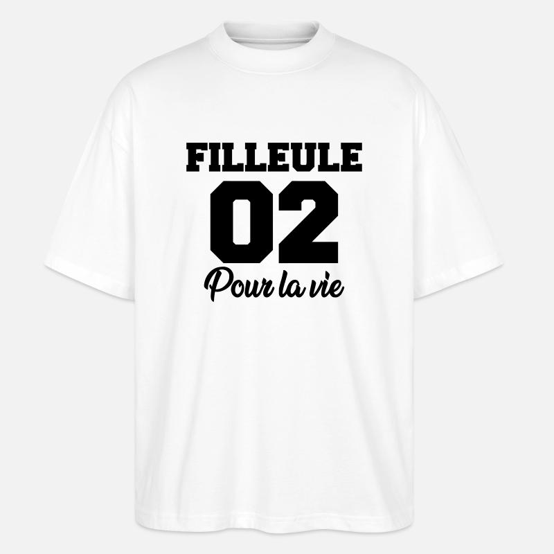filleule 02 pour la vie - T-shirt bio Blaster 2.0 coupe oversize Stanley/Stella Unisexe - blanc