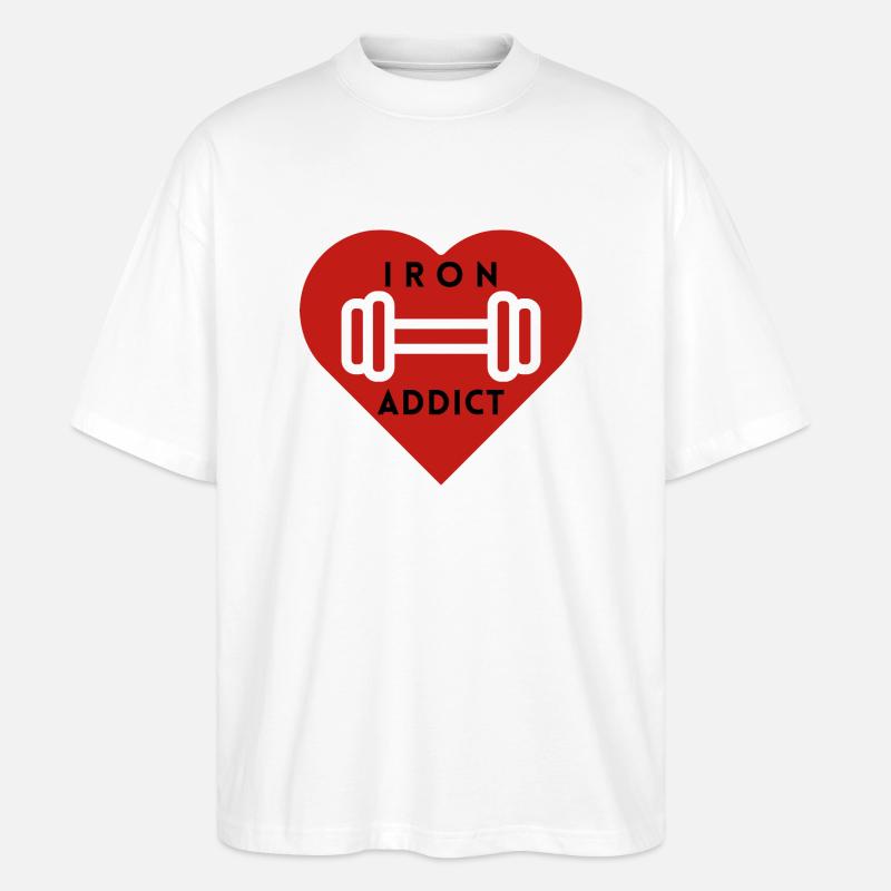 Gym Iron Addict - T-shirt bio Blaster 2.0 coupe oversize Stanley/Stella Unisexe - blanc
