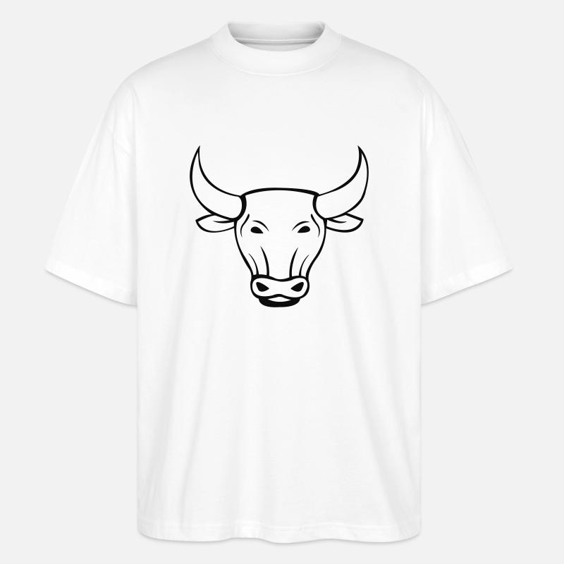 stier 01 - Stanley/Stella Oversized Unisex Bio T-Shirt Blaster 2.0 - Weiß