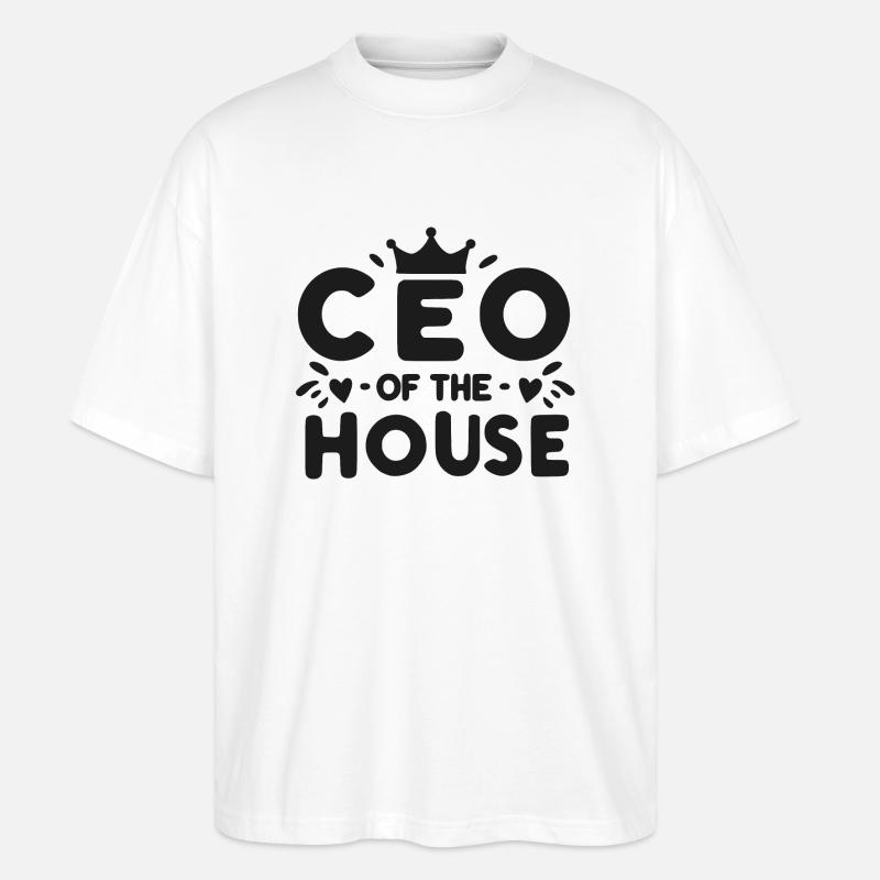 CEO des Hauses - Stanley/Stella Oversized Unisex Bio T-Shirt Blaster 2.0 - Weiß