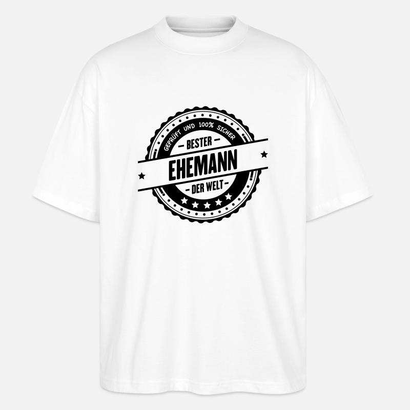 Bester Ehemann - Stanley/Stella Oversized Unisex Bio T-Shirt Blaster 2.0 - Weiß