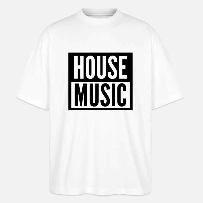 house music - T-shirt bio Blaster 2.0 coupe oversize Stanley/Stella Unisexe - blanc