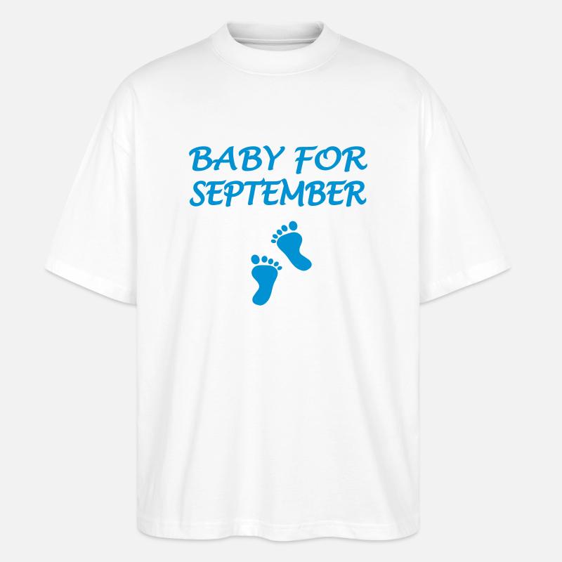 Baby for september - Stanley/Stella Oversized Unisex Bio T-Shirt Blaster 2.0 - Weiß