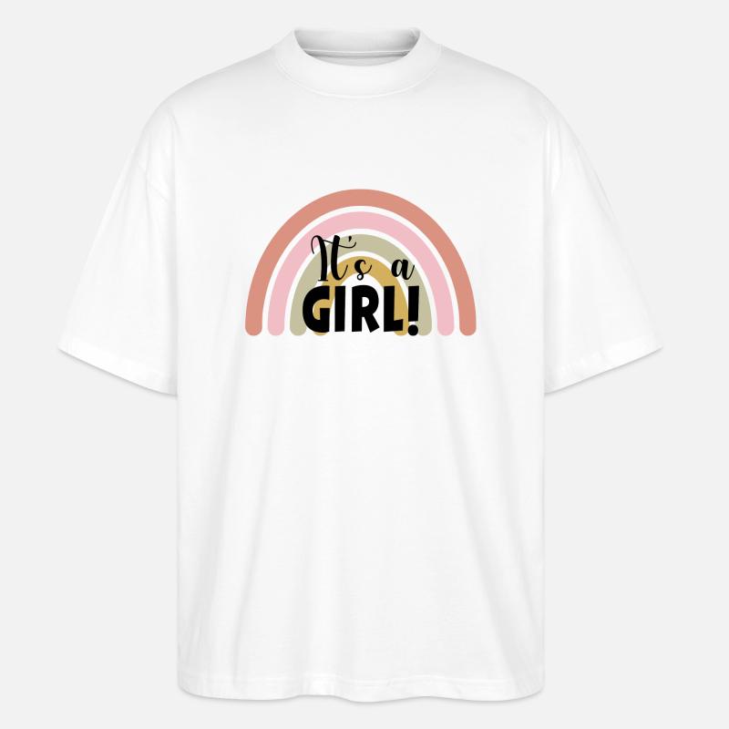 It´s a Girl - Stanley/Stella Oversized Unisex Bio T-Shirt Blaster 2.0 - Weiß