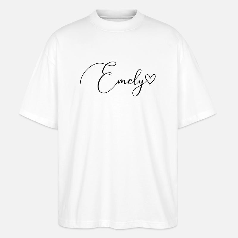 Emely Name Vorname Mädchen - Stanley/Stella Oversized Unisex Bio T-Shirt Blaster 2.0 - Weiß