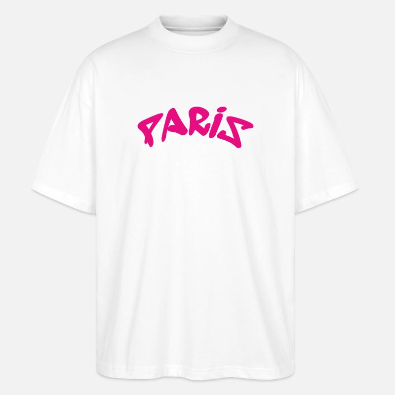 Paris - Frankreich - France - Eiffelturm - Stanley/Stella Oversized Unisex Bio T-Shirt Blaster 2.0 - Weiß