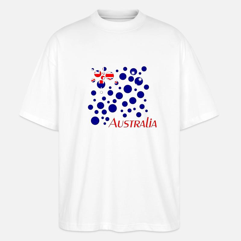 Australia Australien - Stanley/Stella Oversized Unisex Bio T-Shirt Blaster 2.0 - Weiß