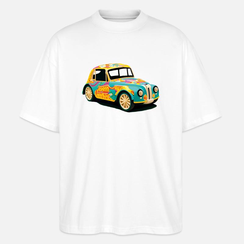 altes Abstraktes Auto - Stanley/Stella Oversized Unisex Bio T-Shirt Blaster 2.0 - Weiß