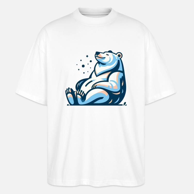 Cool Ice Bear - Stanley/Stella Oversized Unisex Bio T-Shirt Blaster 2.0 - Weiß