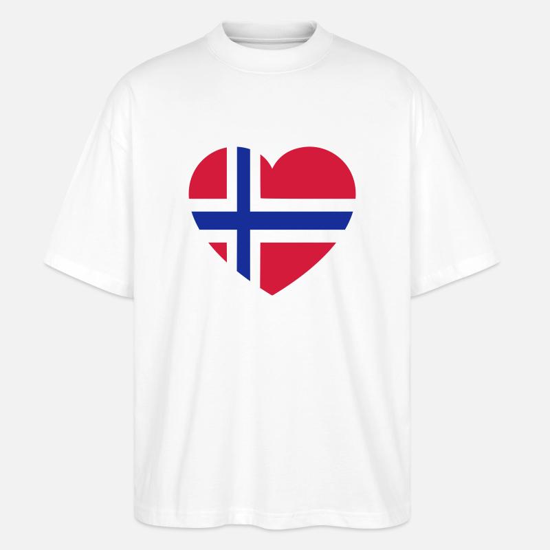 norge - Stanley/Stella Oversized Unisex Organic T-shirt Blaster 2.0 - white