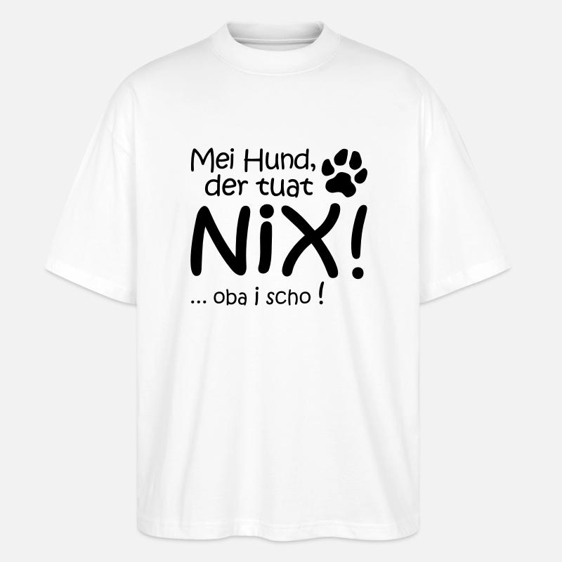 Mei Hund - Stanley/Stella Oversized Unisex Bio T-Shirt Blaster 2.0 - Weiß