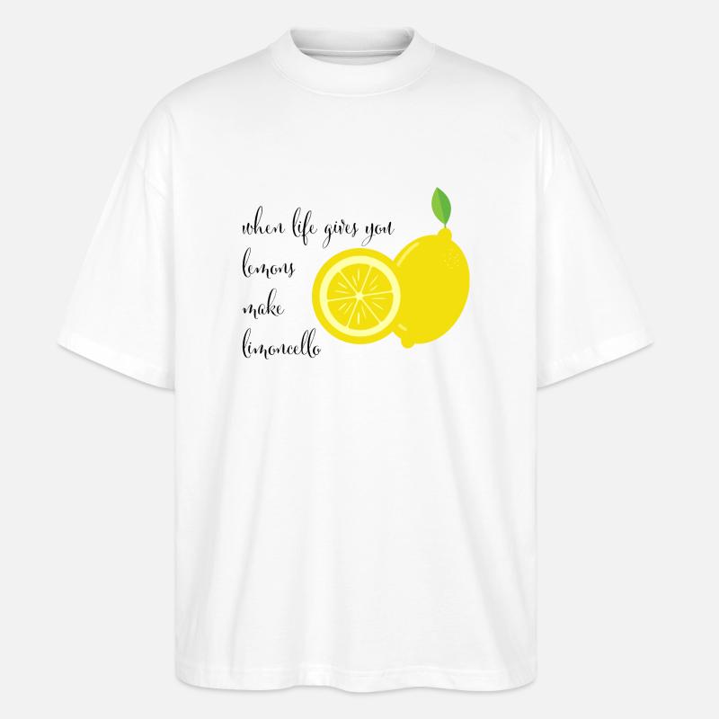 Spruch Limocello schwarz - Stanley/Stella Oversized Unisex Bio T-Shirt Blaster 2.0 - Weiß