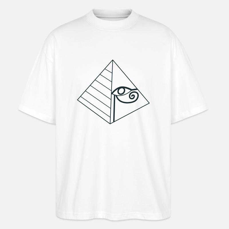 œil pyramidal - T-shirt bio Blaster 2.0 coupe oversize Stanley/Stella Unisexe - blanc