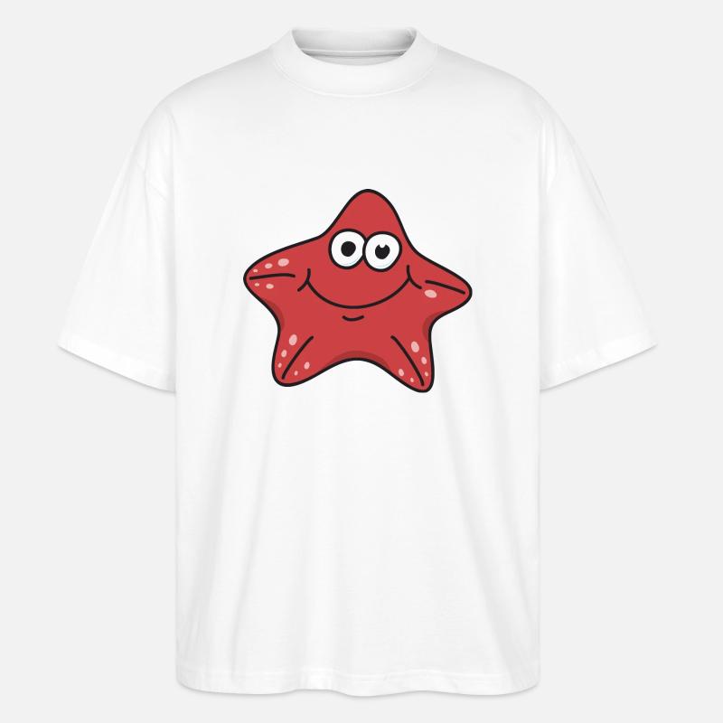 Seestern - Stanley/Stella Oversized Unisex Bio T-Shirt Blaster 2.0 - Weiß