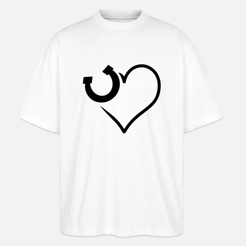 Hufeisen - Stanley/Stella Oversized Unisex Bio T-Shirt Blaster 2.0 - Weiß