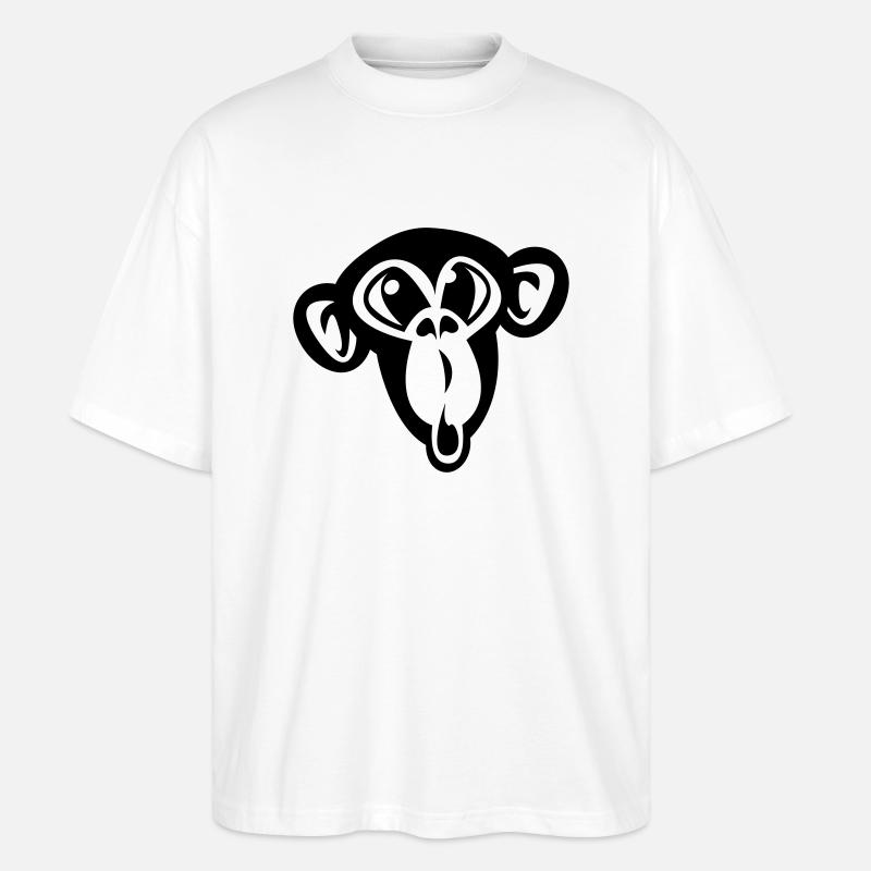 Cute monkey - Stanley/Stella Oversized Unisex Bio T-Shirt Blaster 2.0 - Weiß