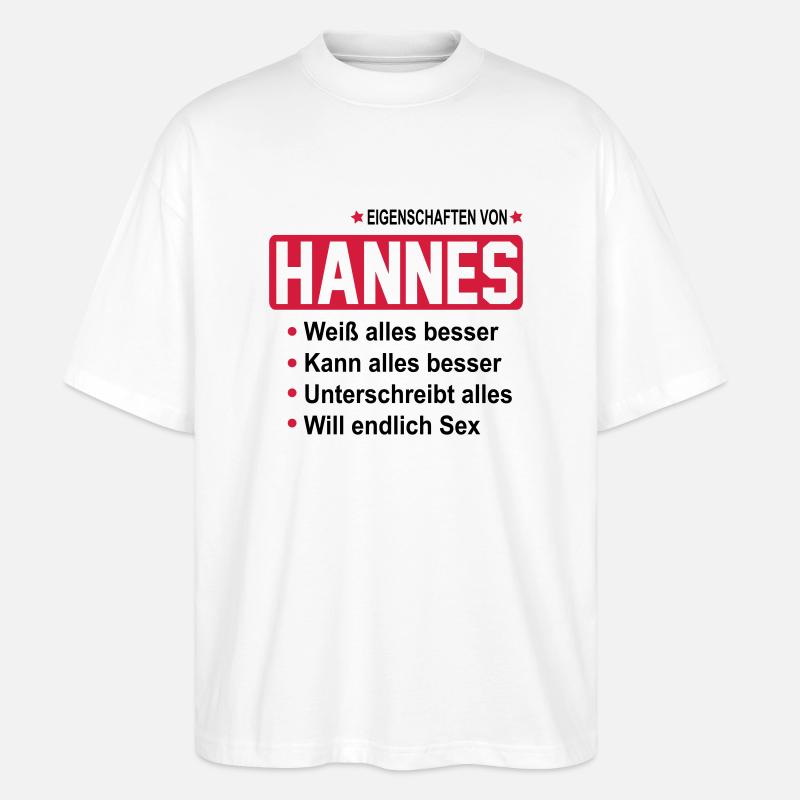 hannes - Stanley/Stella Oversized Unisex Bio T-Shirt Blaster 2.0 - Weiß