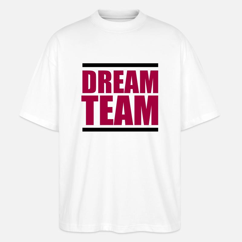 dream team - Stanley/Stella Oversized Unisex Bio T-Shirt Blaster 2.0 - Weiß