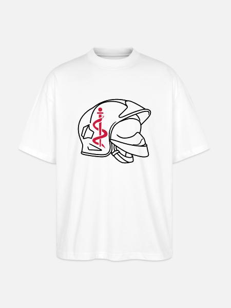 ISP pompier - Stanley/Stella Oversized Unisex Bio T-Shirt Blaster 2.0 - Weiß