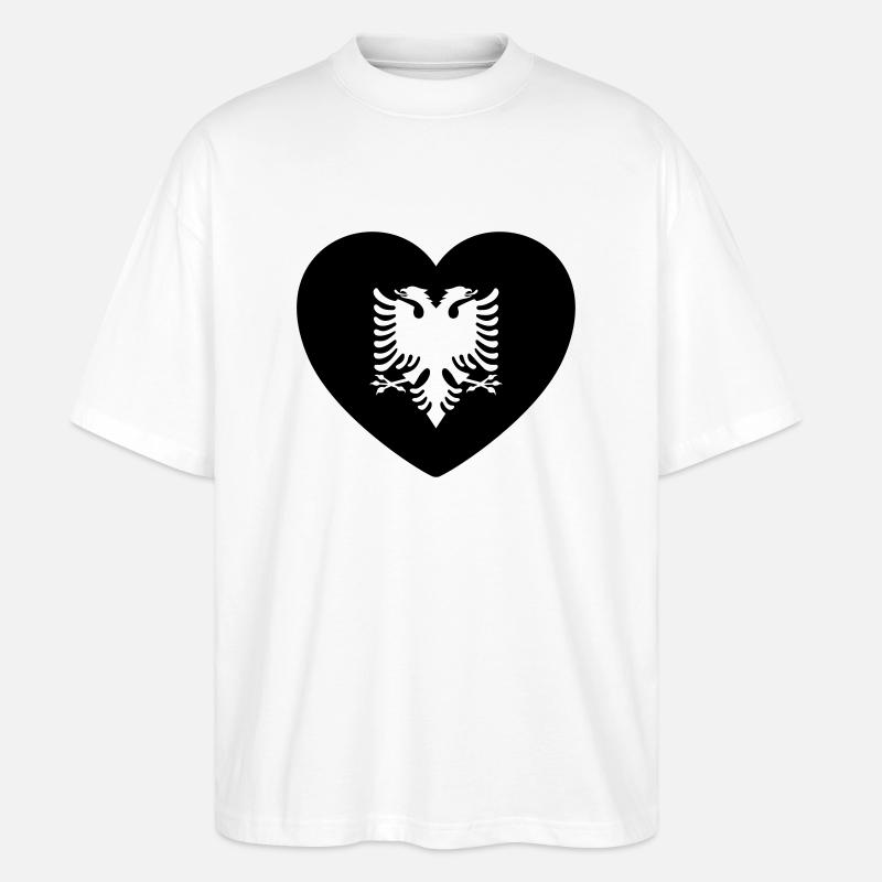Albanien - Stanley/Stella Oversized Unisex Bio T-Shirt Blaster 2.0 - Weiß