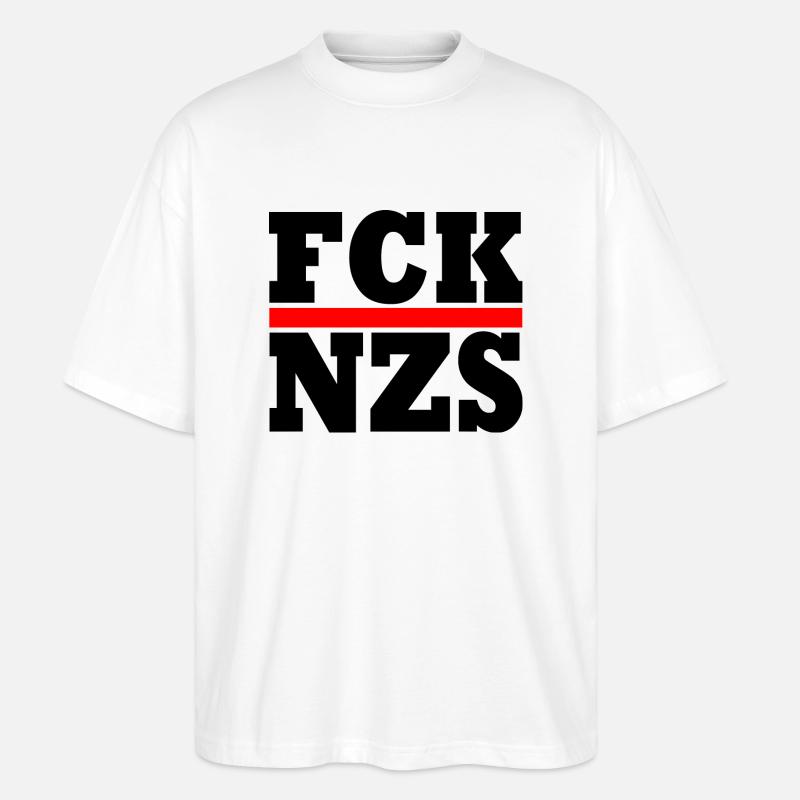 fck nzs - Stanley/Stella Oversized Unisex Bio T-Shirt Blaster 2.0 - Weiß