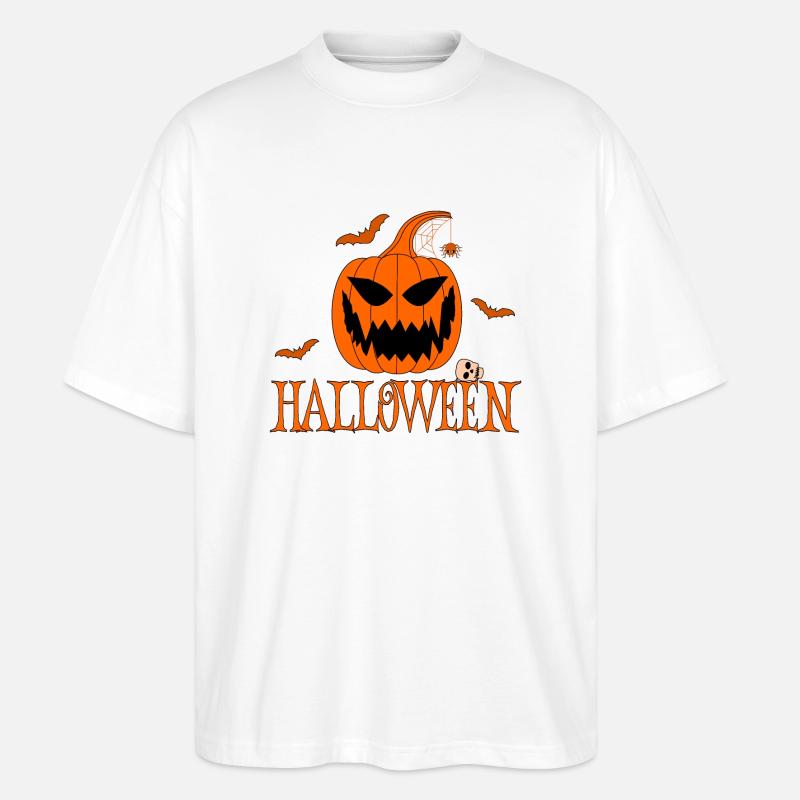 Halloween Orange - Stanley/Stella Oversized Unisex Bio T-Shirt Blaster 2.0 - Weiß