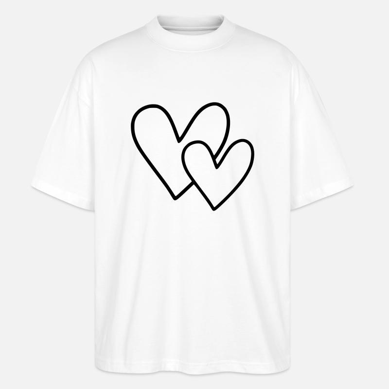 2 Coeurs - T-shirt bio Blaster 2.0 coupe oversize Stanley/Stella Unisexe - blanc