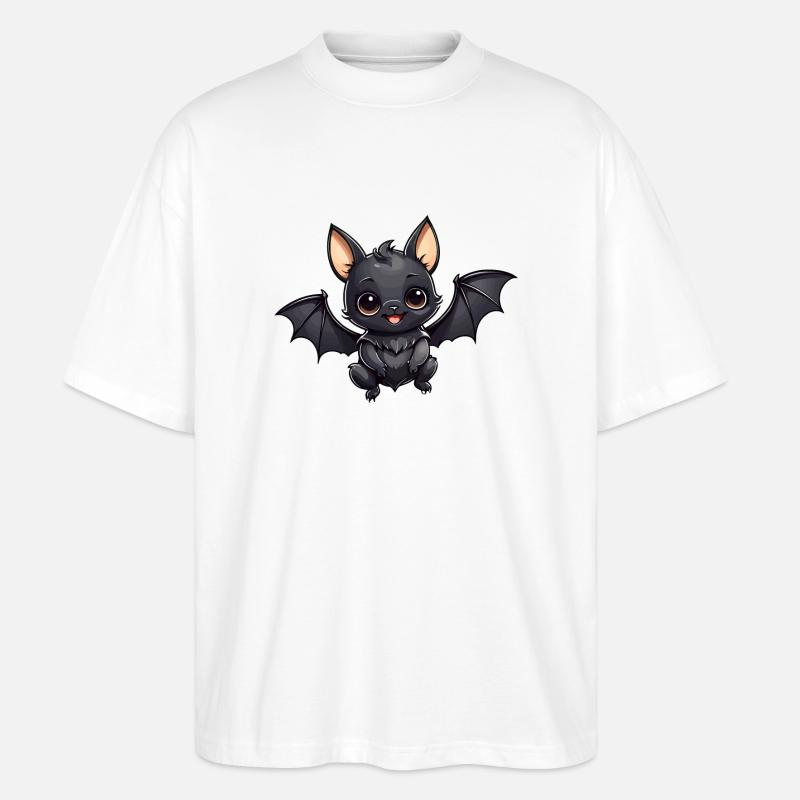 Fledermaus Niedlich Illustration - Stanley/Stella Oversized Unisex Bio T-Shirt Blaster 2.0 - Weiß
