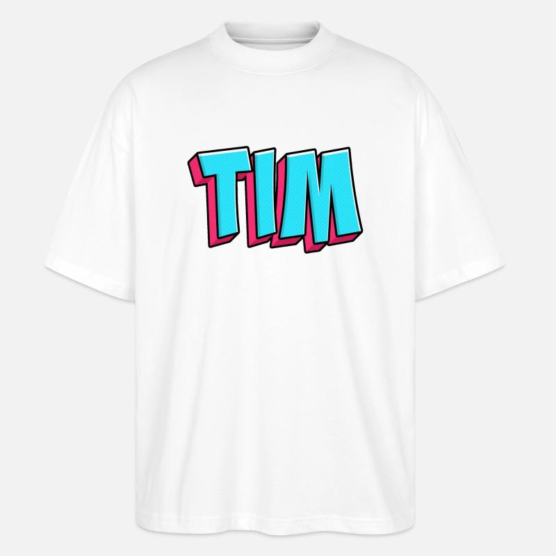 Image du nom : Tim - T-shirt bio Blaster 2.0 coupe oversize Stanley/Stella Unisexe - blanc