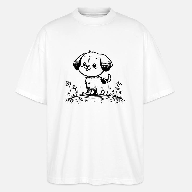 Hund - Stanley/Stella Oversized Unisex Bio T-Shirt Blaster 2.0 - Weiß