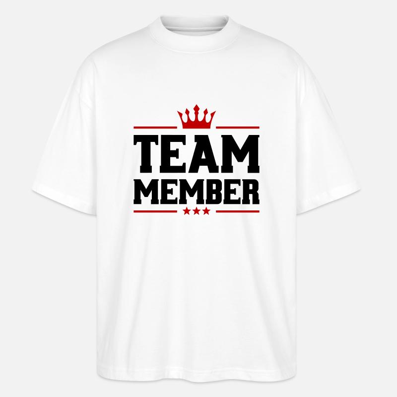 team member krone - Stanley/Stella Oversized Unisex Bio T-Shirt Blaster 2.0 - Weiß