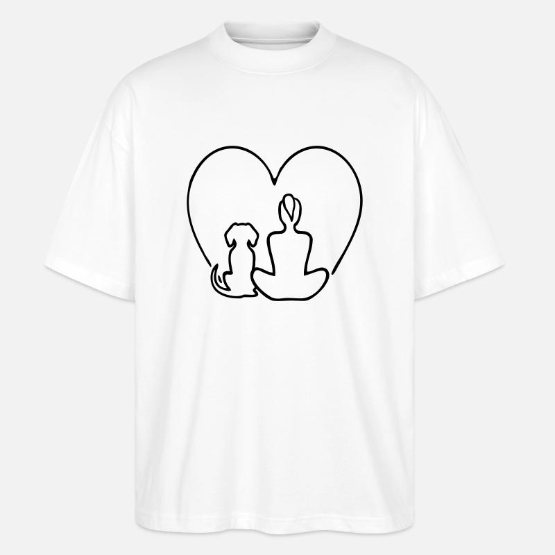 Harmony Dog Heart Pets - Stanley/Stella Oversized Unisex Organic T-shirt Blaster 2.0 - white