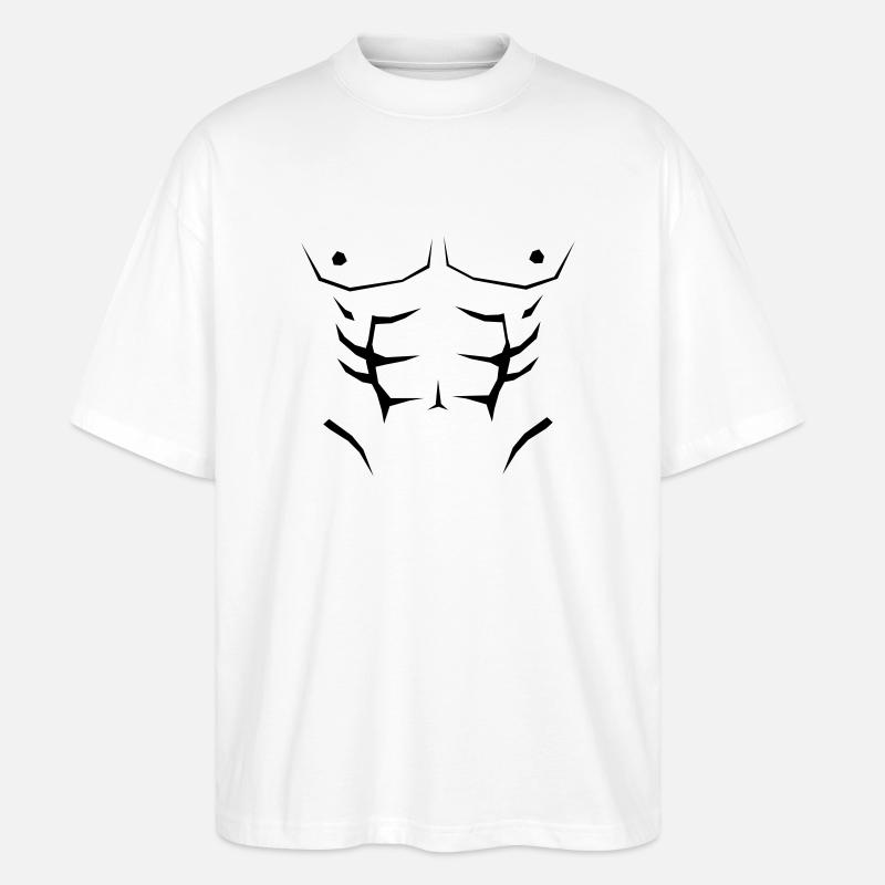 Faux abdos - T-shirt bio Blaster 2.0 coupe oversize Stanley/Stella Unisexe - blanc