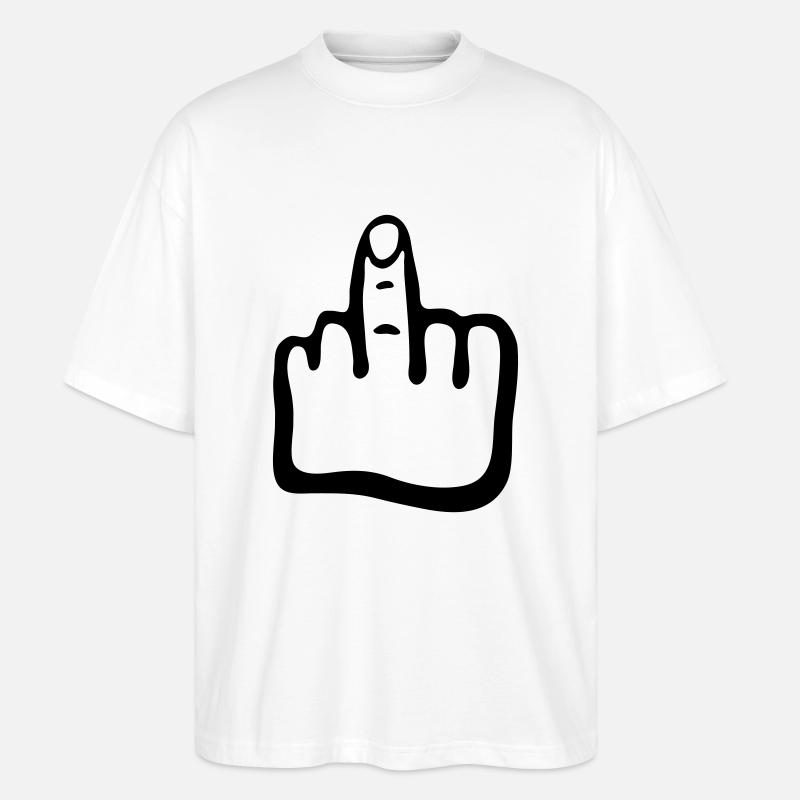 Hand, Finger g1 - Stanley/Stella Oversized Unisex Bio T-Shirt Blaster 2.0 - Weiß