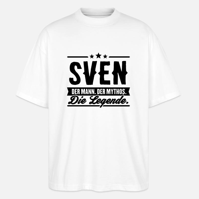 Mann Mythos Legende Sven - Stanley/Stella Oversized Unisex Bio T-Shirt Blaster 2.0 - Weiß