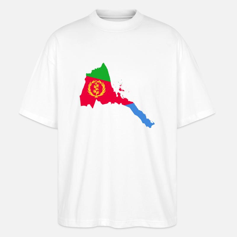 eritrea collection - Stanley/Stella Oversized Unisex Bio T-Shirt Blaster 2.0 - Weiß