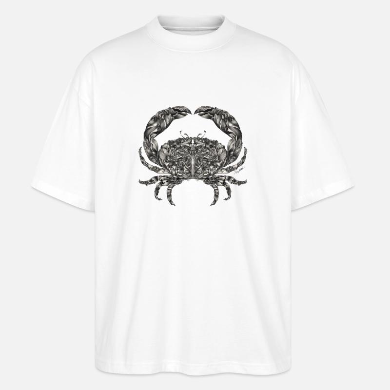 Krebs Sternzeichen - Stanley/Stella Oversized Unisex Bio T-Shirt Blaster 2.0 - Weiß