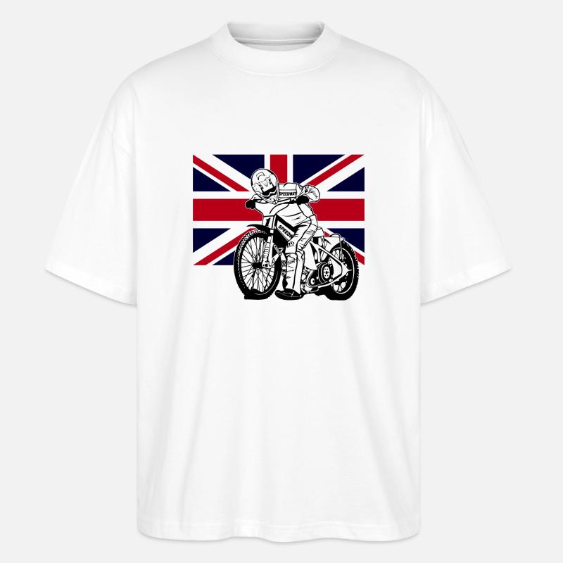 Speedway - Union Jack - Stanley/Stella Oversized Unisex Organic T-shirt Blaster 2.0 - white