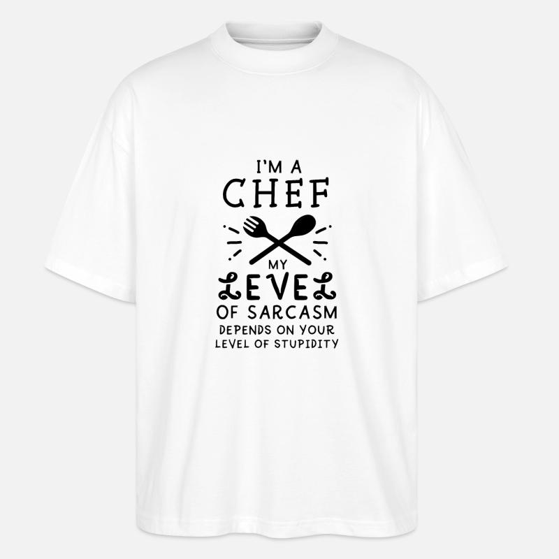 Küche Koch Spruch Geschenk - Stanley/Stella Oversized Unisex Bio T-Shirt Blaster 2.0 - Weiß