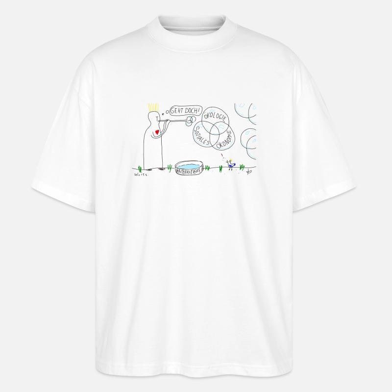 Nachhaltigkeit? Aber klar! - Stanley/Stella Oversized Unisex Bio T-Shirt Blaster 2.0 - Weiß