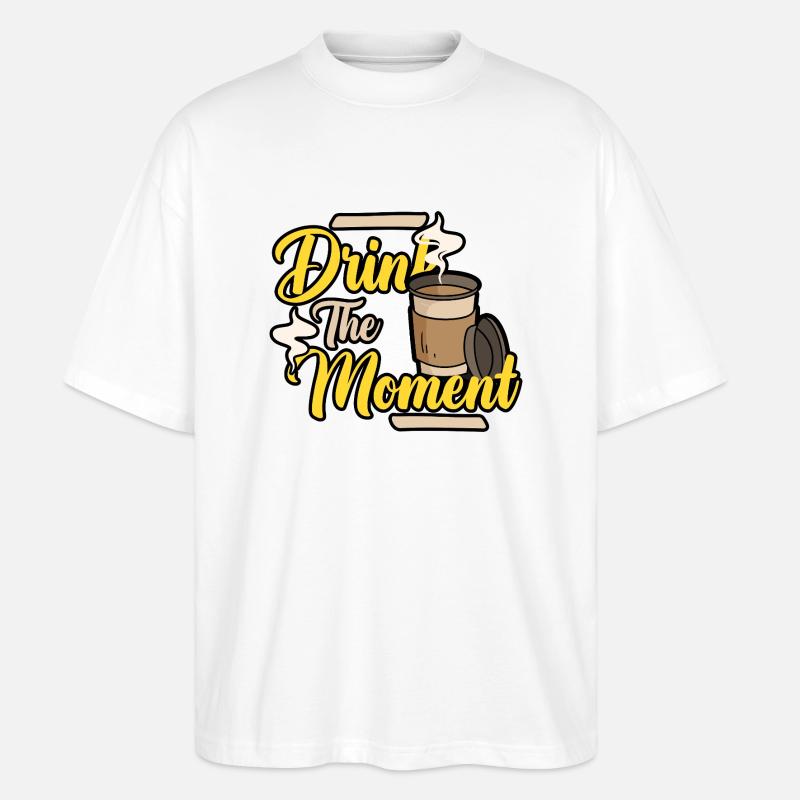 Kaffeepause - Stanley/Stella Oversized Unisex Bio T-Shirt Blaster 2.0 - Weiß